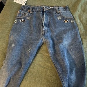 RE/DONE The Levi's 70s Straight Indigo Stud Jeans